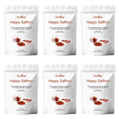 Saffron Extract Capsules for Mood Relaxation 100mg Per Serving High Safranal Saffron Raise Sleep Quality Stress Relief 60 Count