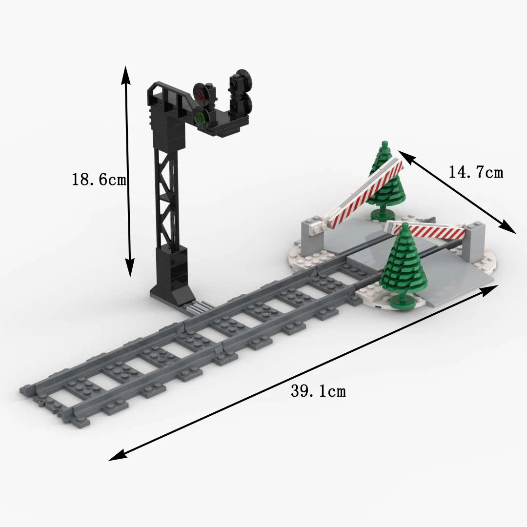 MOC Train Carriage Model, Rail Transport Vehicle, Coal Transport Vehicle, Rail Lift Pole Indicator Light, Train Accessories