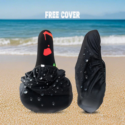 Funsea Bicycle Saddle Stunt Wheelie Bike Seat Silicon Printing Rasta Cycling Flannelette With Super Strong 8mm Steel Rail Rasta