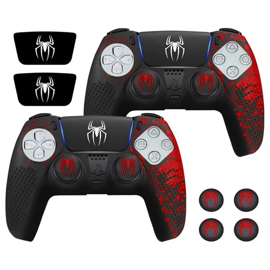 Anti-Slip Silicone PS5 Controller Cover Case Protective Skin with Thumb Grip Cap Sticker Compatible with PS5 Gaming Controller