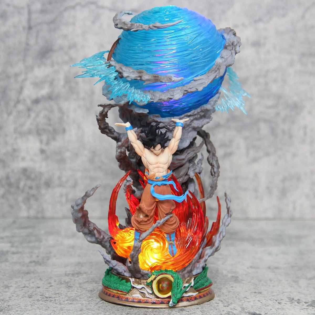 Hot Dragon Ball Son Goku Genki Dama Anime Led Lamp Collectible Statue Desk Decor Gift Men Glow In The Dark Action Figure ﻿