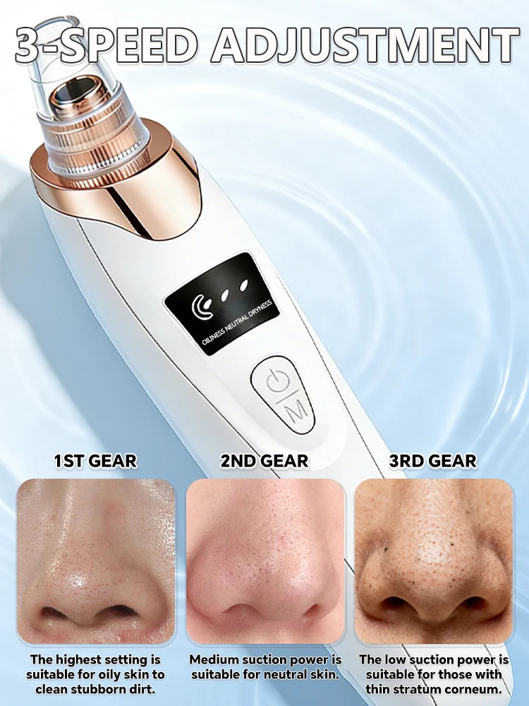 Electric Pore Vacuum Blackhead Remover for Removing Blackheads, Professional Facial Skin Pore Extractor Suction Machine