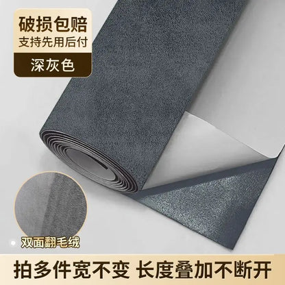 Elasticity Self Adhesive Suede Fabric By Half A Meter for Car Cushion Sofa Chair Repair Patch Jewelry Box DIY Sewing Cloth Black
