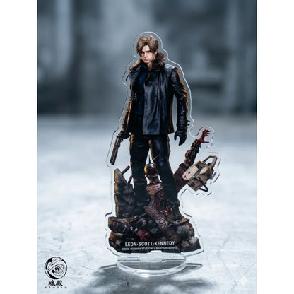 Resident Evil Game RE Ashley Leon Jill Acrylic Figure Stand Character Desktop Model Plate Display Prop Pendant Fan Gift Keychain