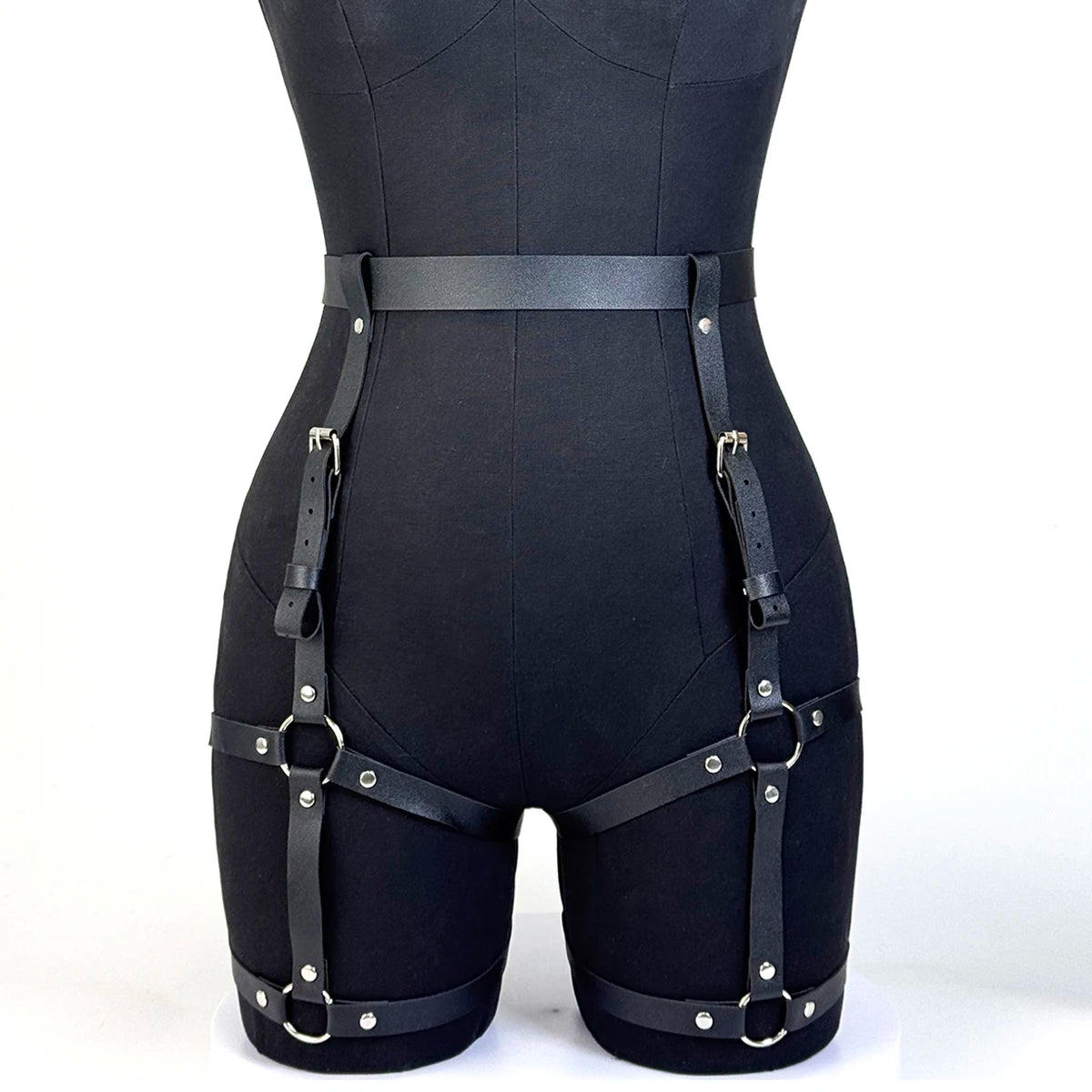 Women's Fashion Sexy Street Style Harness Belt Cool Punk Rock PU Leather Belt Gothic Exotic Clothing Accessorie for Party