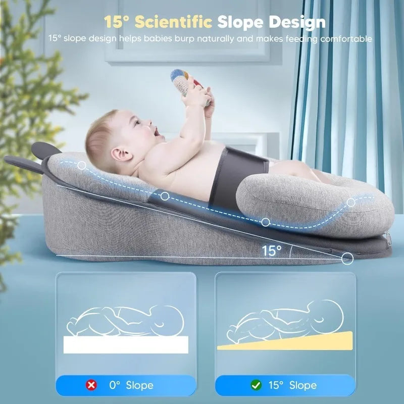 For Breastfeeding Baby, Multifunctional Baby Feeding Pillow with Adjustable Safety Strap, Feeding Support for Newborn