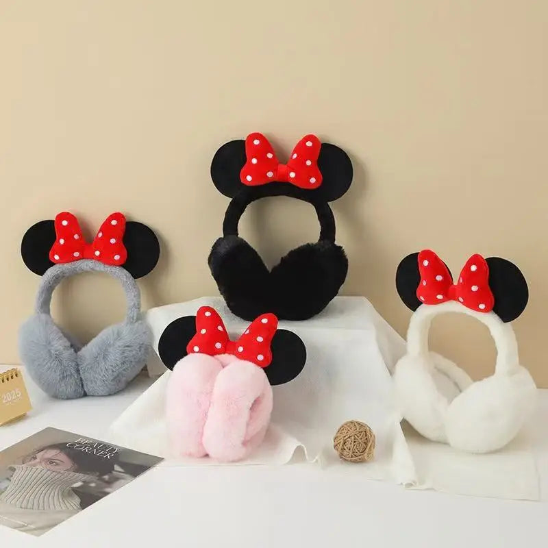 Mouse Animation Peripheral Cartoon Bow Shape Autumn and Winter Warm Plush Cold-proof Anti-freezing Thickened Ear Warm Ear Bag