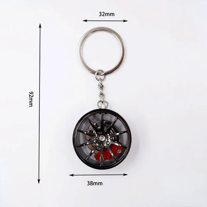 F1 Wheel Hub Keychain Pendant Car Keys Holder Keyring 3D Alloy Model Tyre Car Key Chain Charm Racing Lovers Collectibles