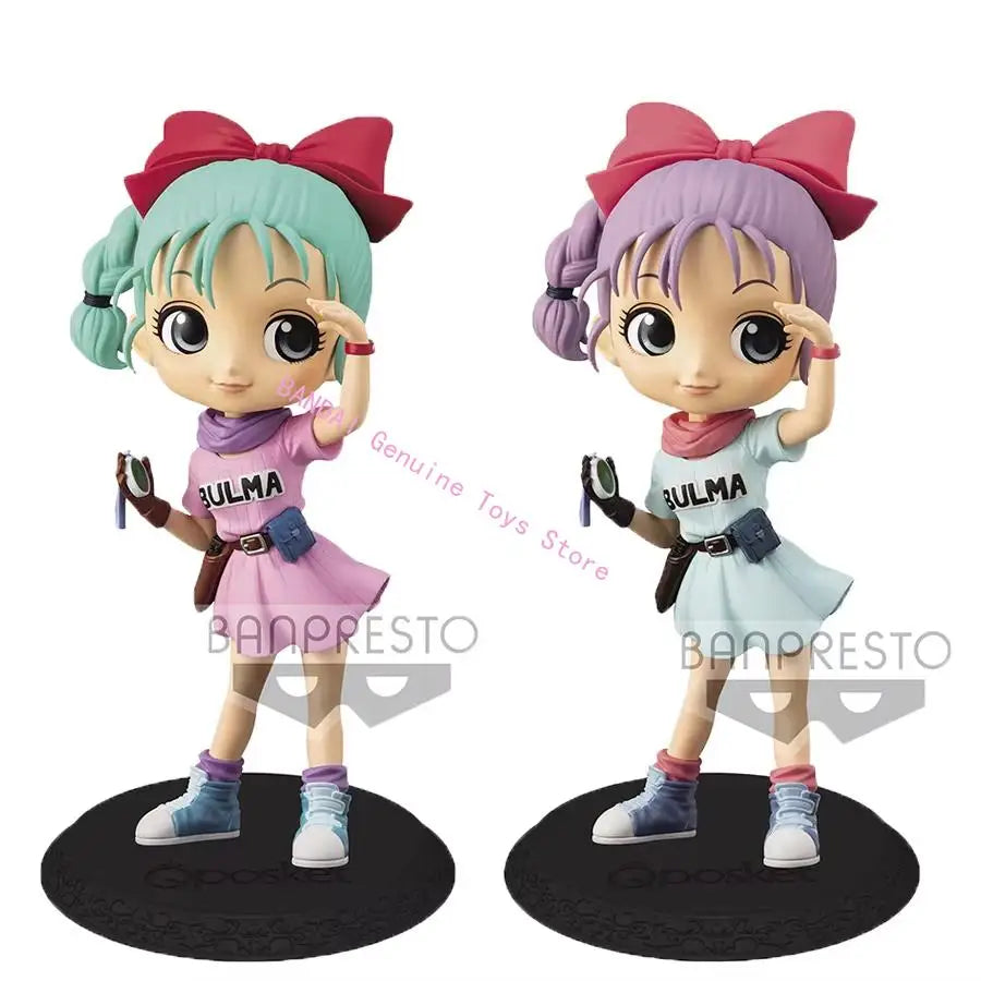 Bandai Anime Dragon Ball Z Q Posket Lunch Lazuli Bulma PVC Action Figures Collectible Model Doll Toys DBZ Figurals Brinquedos