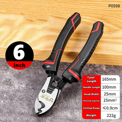 Multifunctional 6/8/10 inch Cable Cutter Electrician Professional Wire Cable Cutter Stripper Pliers Hand Tool Cable Scissors