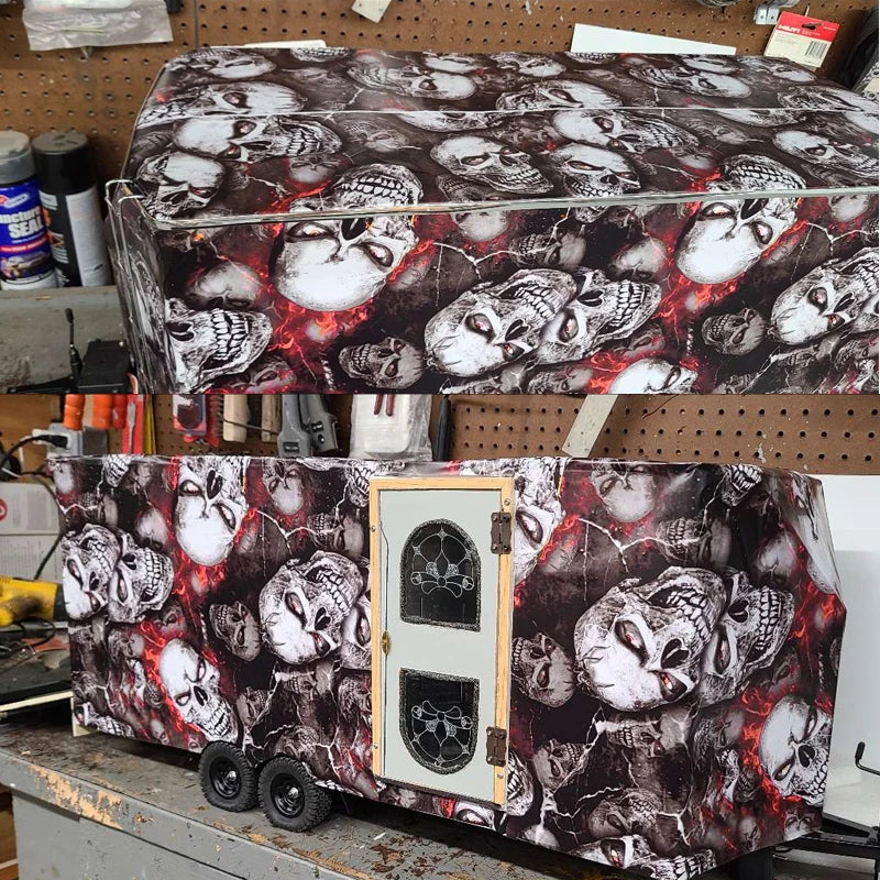 Premium Graffiti Skull Sticker Vinyl Wrap Film Roll Self Adhesive Decal Car Wrapping Foil with Air Release Bubble