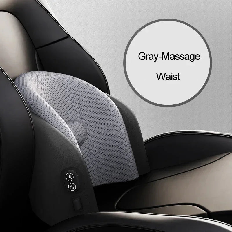 NEW Car Neck Cushion Lumbar Support Electric Men Massage Neck Car Neck Pillow Outdoor Car Accessories Home Car Massage Seat
