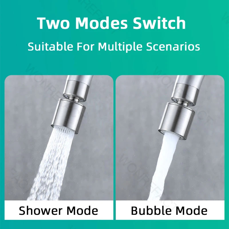Bathroom Household Faucet Nozzle Rotating Head Aerator Water-saving Splash-proof Brass Tap Spray Extender Sink  Faucet Bubbler