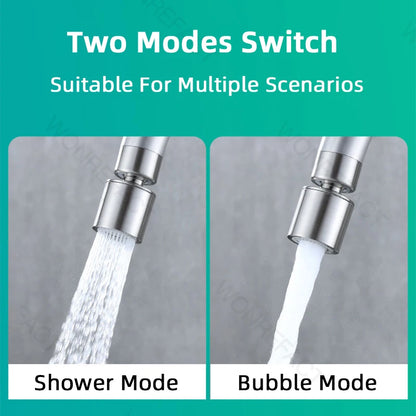 Bathroom Household Faucet Nozzle Rotating Head Aerator Water-saving Splash-proof Brass Tap Spray Extender Sink  Faucet Bubbler