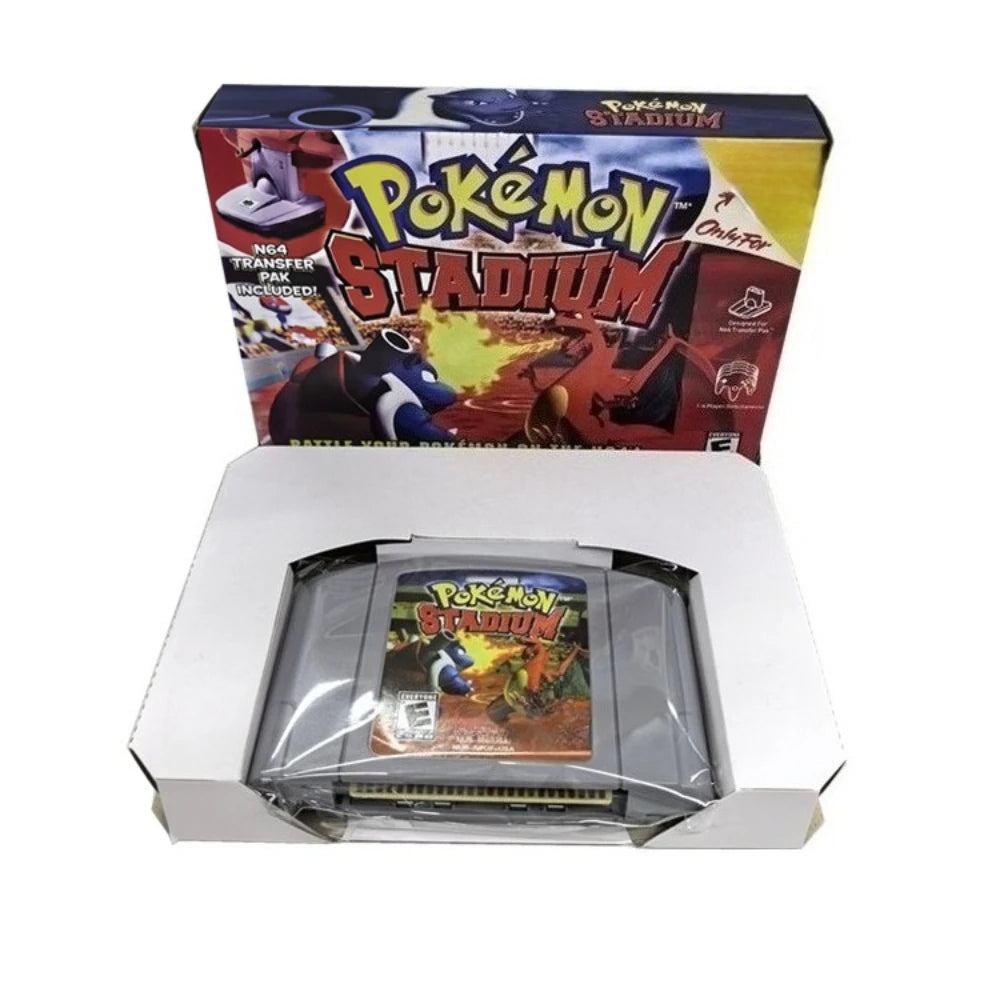 N64 Game Cassette, US Version,Pokémon  1/2 , 64-bit English Game Cassette,Retro Game， Collection Hobbies, Toy Gifts
