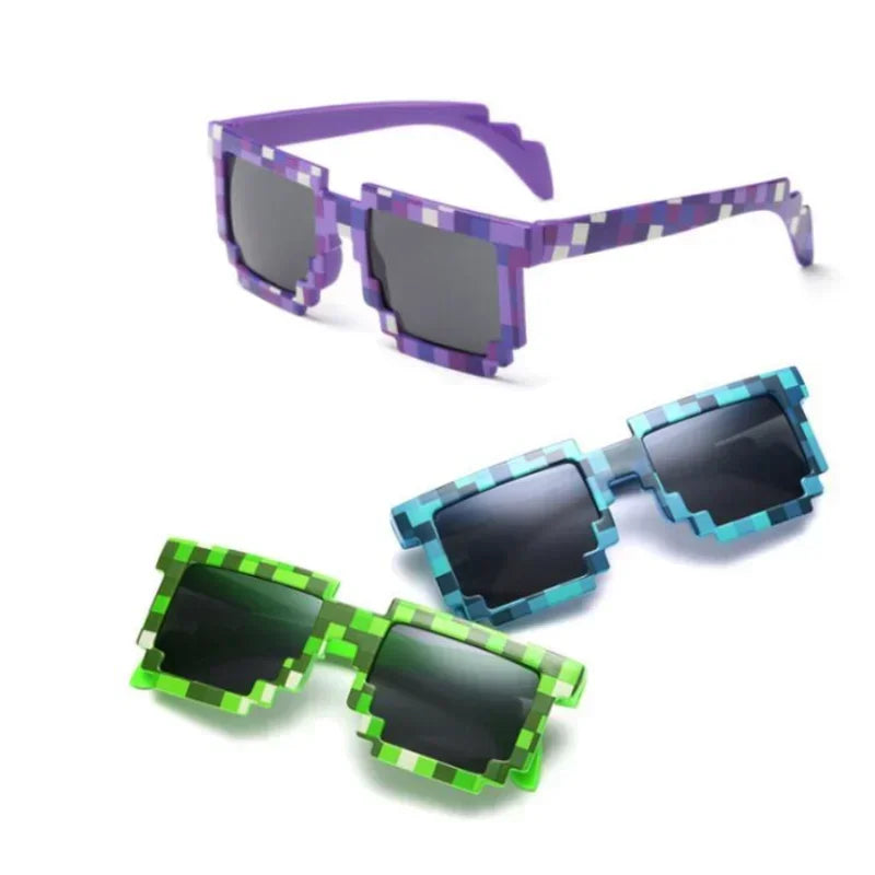 Hot 20 Styles Fashion Sunglasses Kids Cos Play Action Game Toy Cosplay Square Glasses with EVA Case Toys for Children Gift