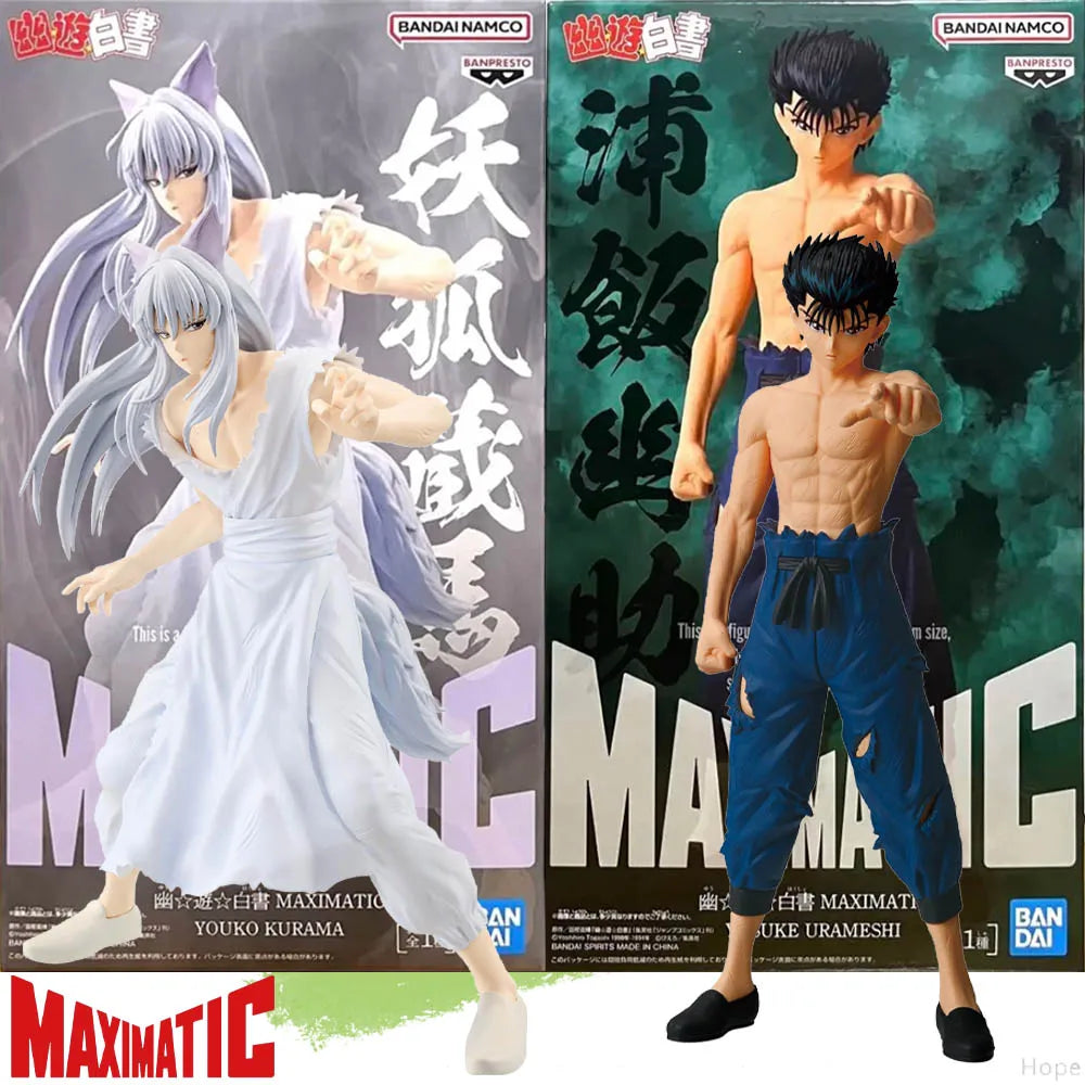 Original BANPRESTO MAXIMATIC Yu Yu Hakusho Yuusuke Urameshi Youko Kurama Figure Anime Model Toy