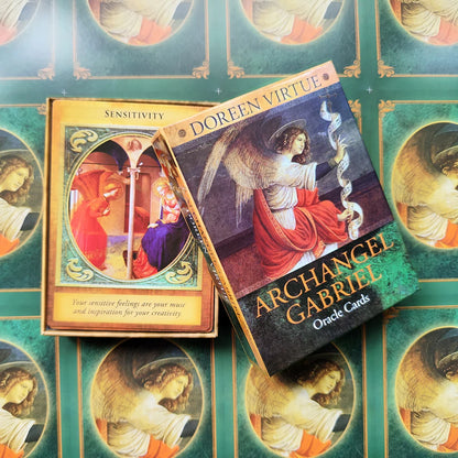 4.72x3.43inch Archangel Gabriel Oracle Cards - 44-Card , English Edition, Boxed with