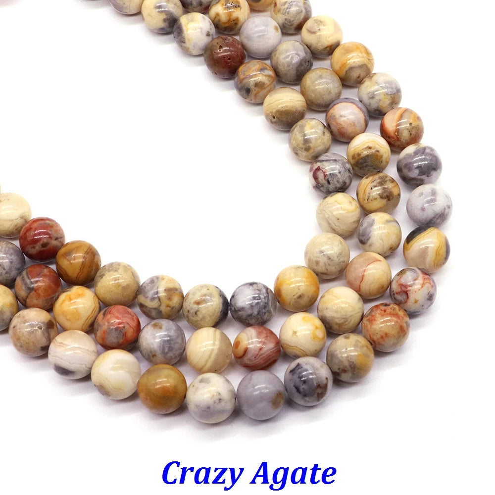 Natural Stone 4 6 8 10mm Round Leopardskin Jaspers Stone Spacer Loose Bead For Jewelry Making DIY Bracelet Needlework Accessorie
