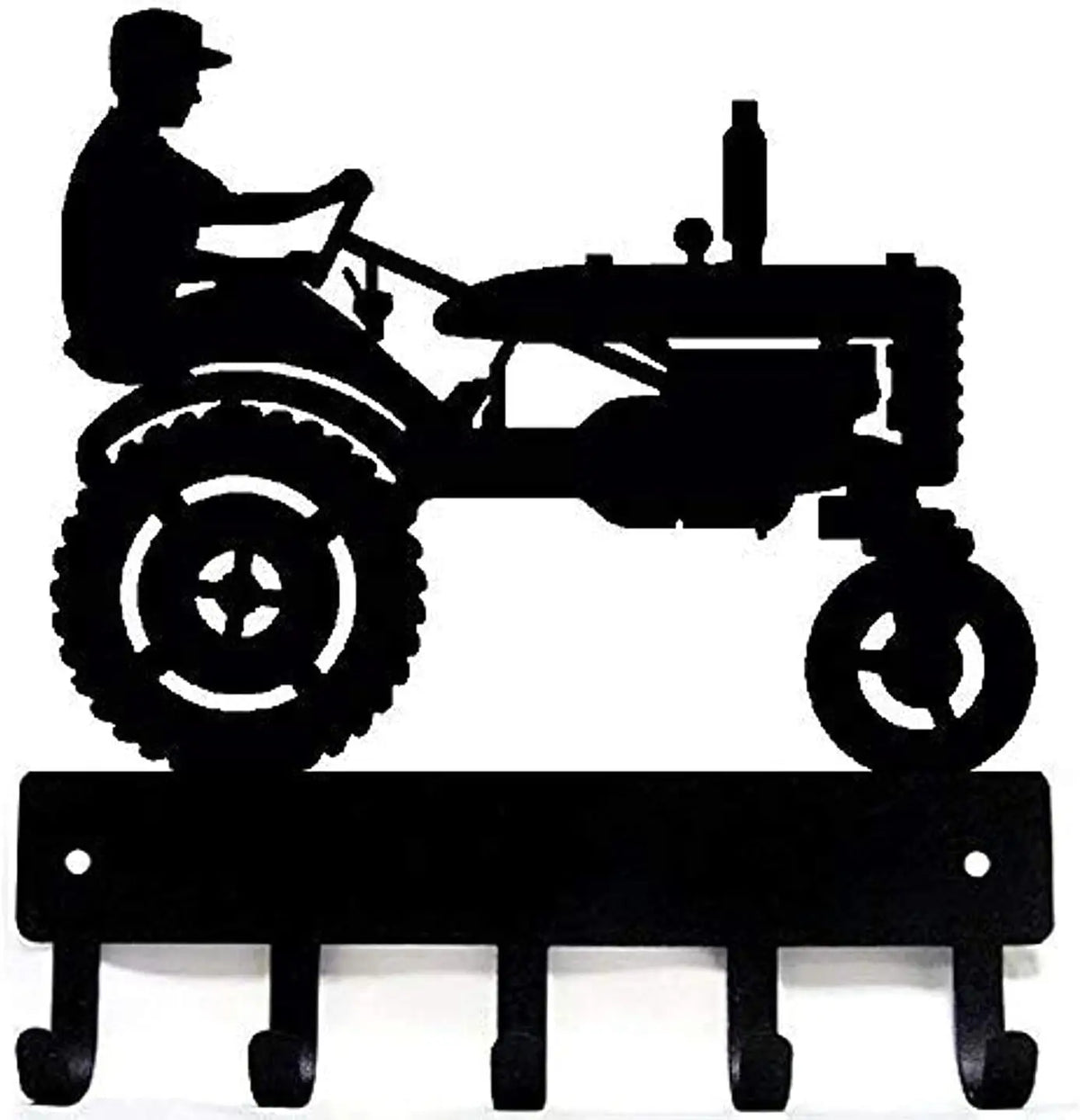 Black Racing Car Metal Wall Art Key Holder, Waterproof Rustproof Heavy Duty for Home Garage Decor Gift