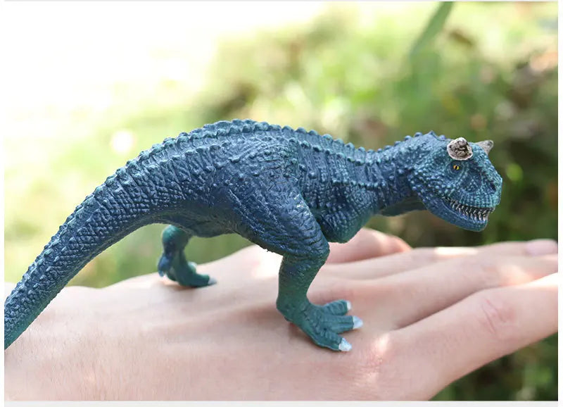 Simulation Jurassic World Carnotaurus Dinosaur Figure Solid Realistic Horned Bull Dinosaur Model PVC Animal Figurines Cognitive