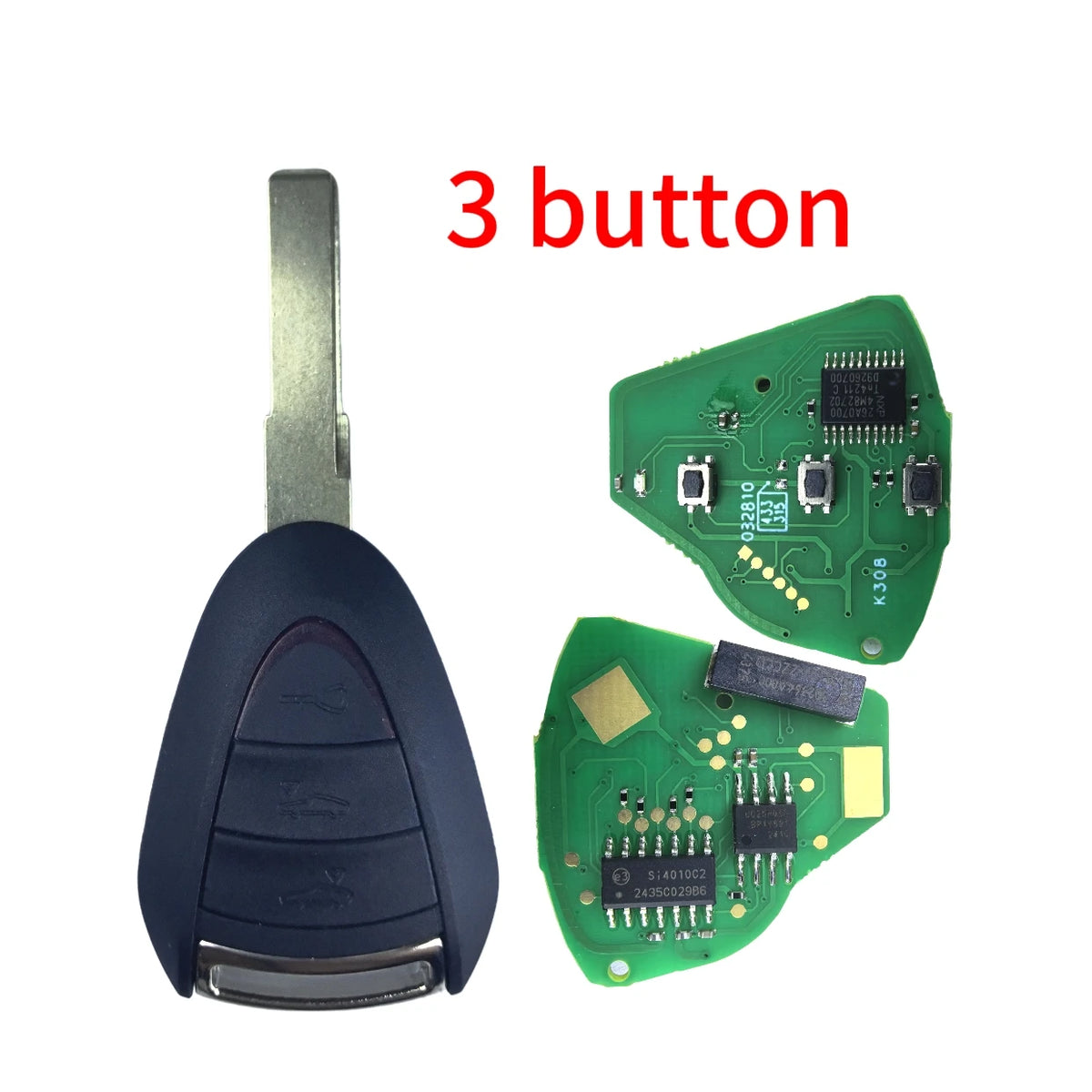 Jingxin Key For Porsche Cayman Boxster Turbo 911 987 996 997 Carrera Targa2005 - 2010 ID46Chip 315 433MHz FCC ID:LXP-VIM244 key