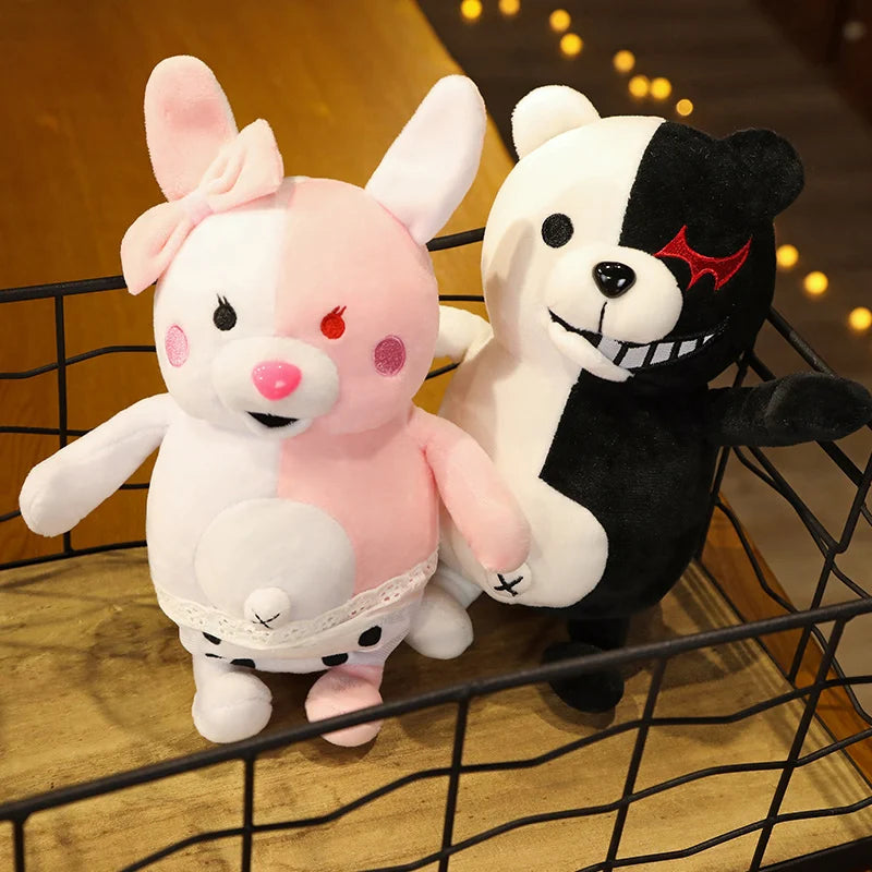 Danganronpa V3 Monokuma Plush Toy Kawaii Stuffed Anime Cute Black and White Bear Doll Monomi Plushies Pillow Christmas Gift