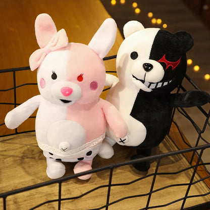 Danganronpa V3 Monokuma Plush Toy Kawaii Stuffed Anime Cute Black and White Bear Doll Monomi Plushies Pillow Christmas Gift