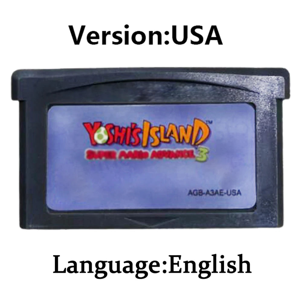 Mario GBA Games cards EUR USA Version GBA Game Cartridge 32 Bit Video Game Console Card Series Super  Wario Land4