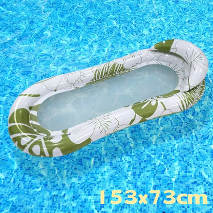 Foldable Inflatable Floating Pillow Water Hammock Float Lounger Pool Chair Drifter Swim Air Exercise Saddle Recliner Bed Mattre