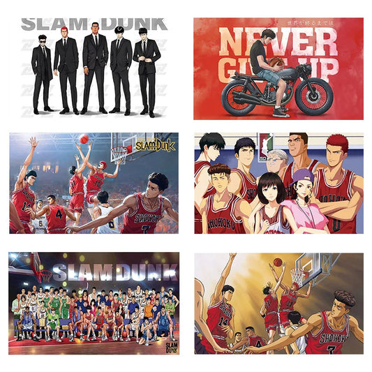 SLAM DUNK Canvas Decorative Painting Frameless Cartoon Group Photo Sakuragi Hanamichi Printed Room Poster Mural Holiday Gift