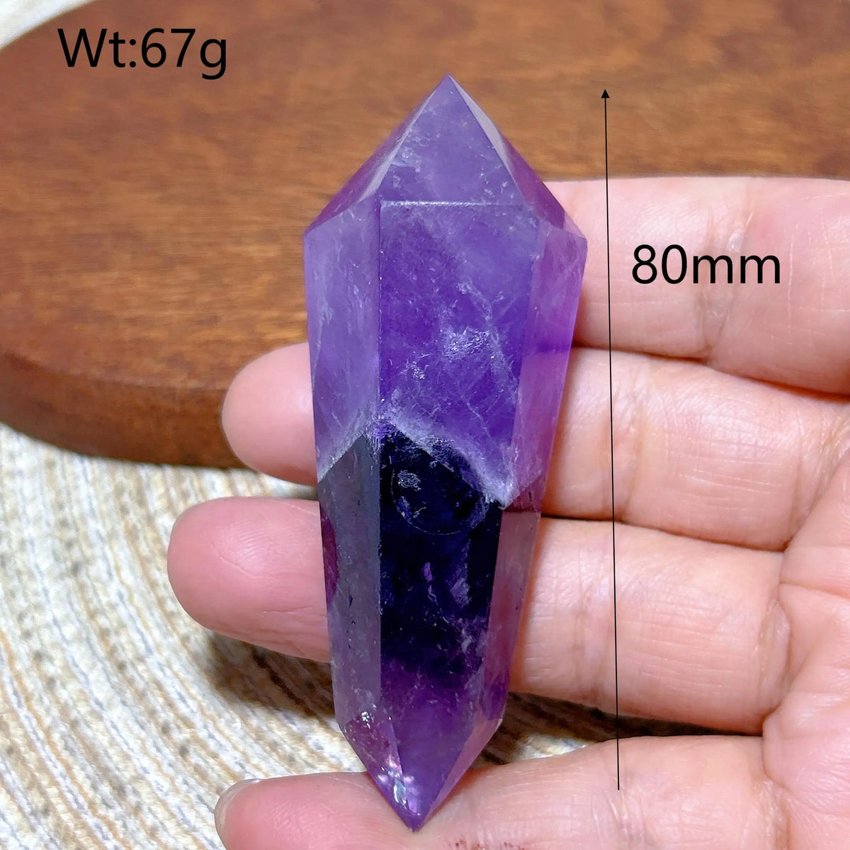 Natural Crystal Two Color Amethyst Double Point Tower Healing Rainbow High Quality Gemstones Energy Home Decorations Gift