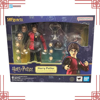 Bandai S.H.Figuarts Harry Potter The Goblet of Fire Model Kit Genuine SHF Harry Potter Lord Voldemort Moive Action Figure Toys