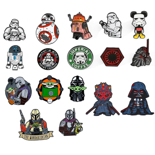 Star Wars Creative Cartoon Brooch, Fashion War Enamel Pin, Metal Badge, Jewelry, Clothing, Backpack Accessories, Gift