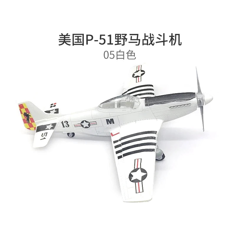 1/48 WWII Fighter Model 4D Assemble Aircraft Plastic DIY Accessories Toy Small Airplane Toy Diy Craft Kits for Adults