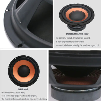 1 Pc Car Bass Woofer Speaker 6.5/8/10 Inch High Powered Subwoofer with 350W/600W/850W Max Power 4 Ohm for Car Stereo Refit