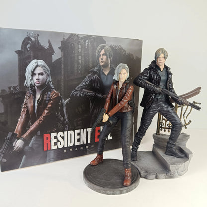 21cm Resident Evil Action Figures Leon And Grace GK Statue Decorative Figures