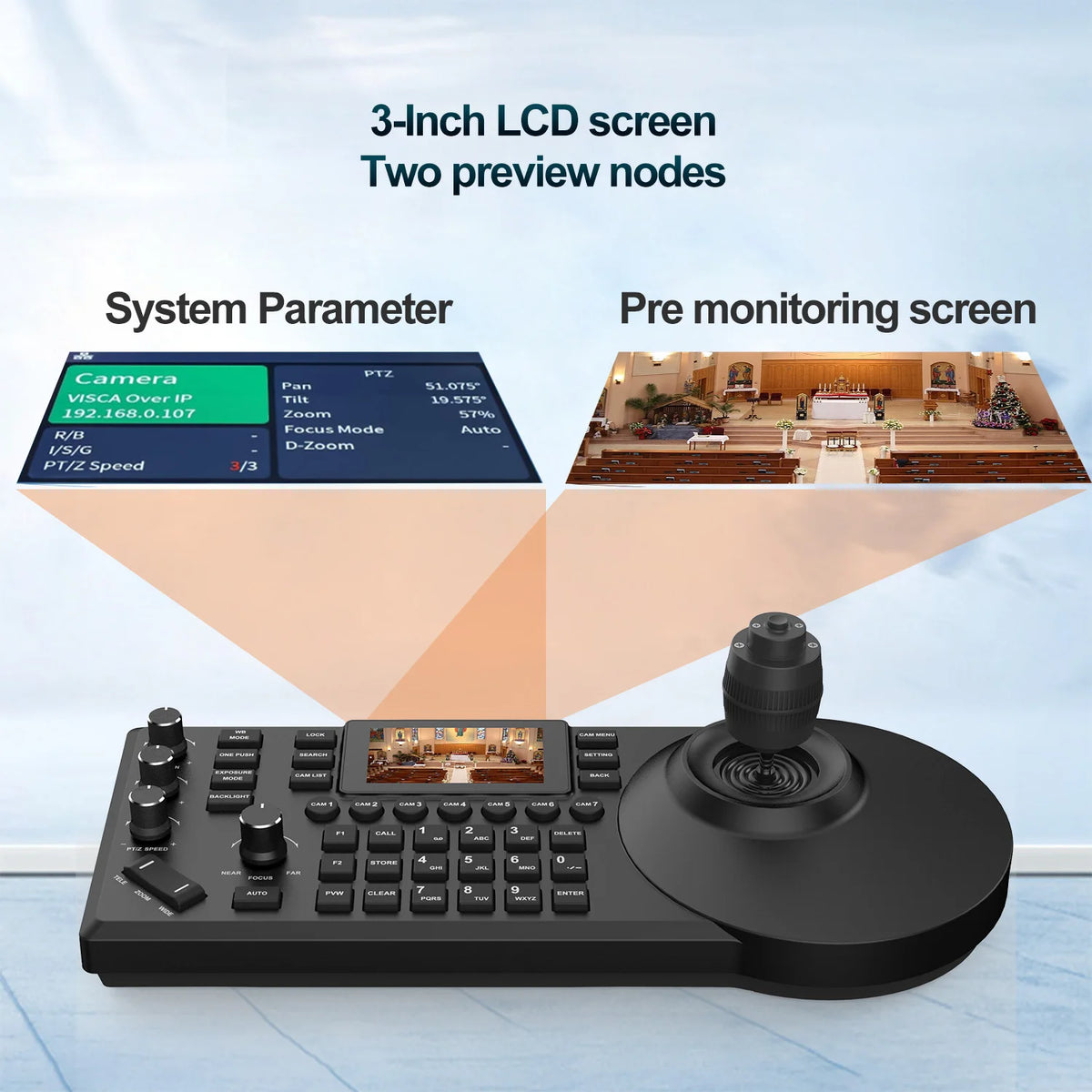 4k60fps NDI POE PTZ Camera 20X Zoom Live Streaming Camera and 1pc NDI PTZ Camera Controller for Video Conference 1-10pcs