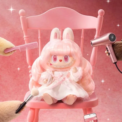 Genuine POP MART LABUBU THE MONSTERS Hair Salon Series Vinyl Plush Bind Box Pendant Ornament Collection Cute Toys Gift