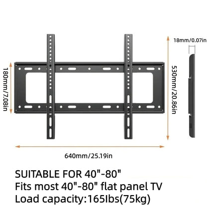 RP06 Universal TV Mount Monitor Holder Adjustable Low Profile Flat  for LCD LED Monitor 26-63inch TV Wall Mount Bracket