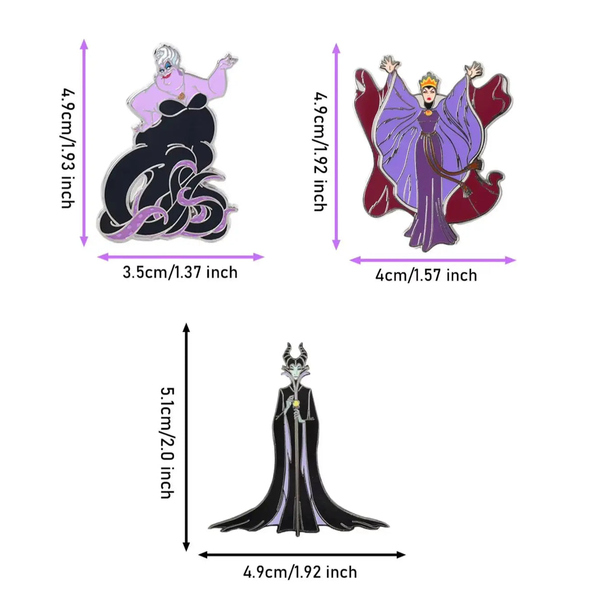 1PC Maleficent Collectible Enamel Pin Disney Officially Licensed Sleeping Beauty Villains Sorceress Maleficent Cartoon Brooches