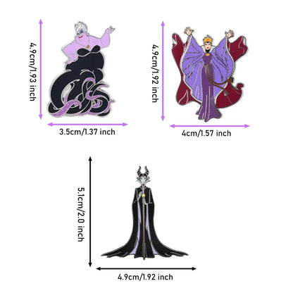 1PC Maleficent Collectible Enamel Pin Disney Officially Licensed Sleeping Beauty Villains Sorceress Maleficent Cartoon Brooches