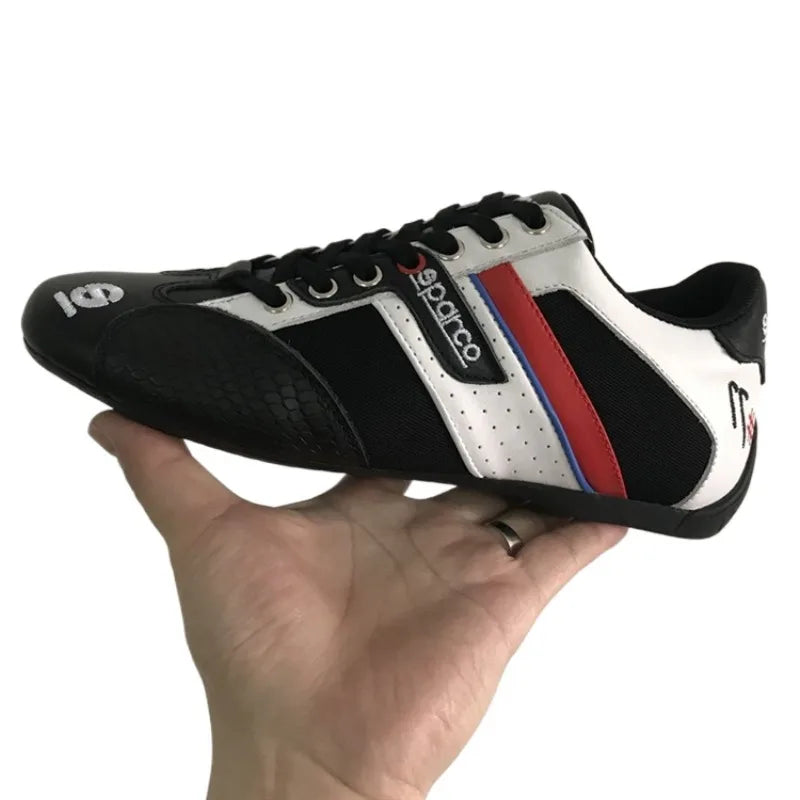 Genuine Leather Kart Sports Shoes, Outdoor Casual Flat Racing Training Shoe