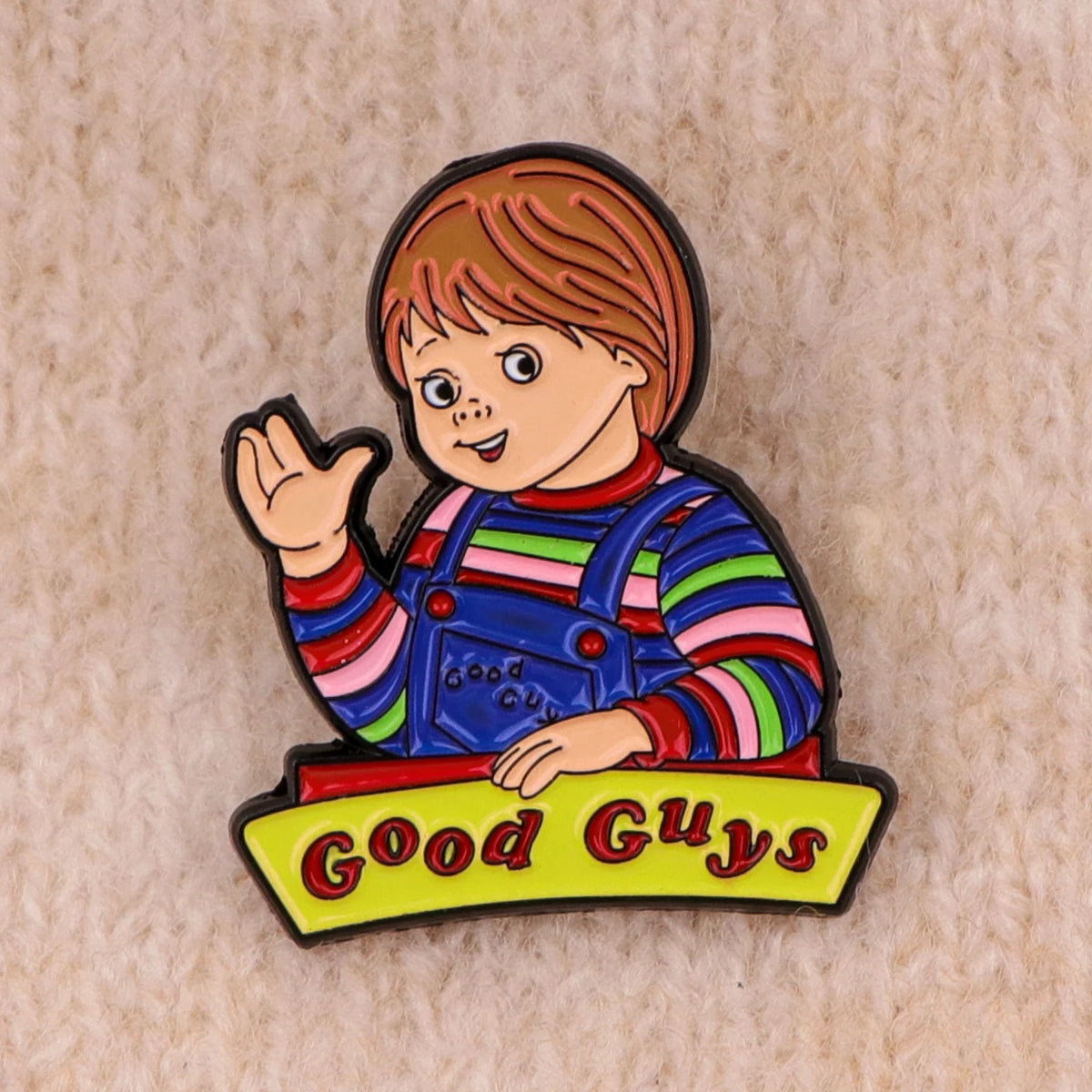 Good Guys Enamel Pin Horror Movie Badges on Backpack Brooches For Women Lapel Pin Halloween Jewelry Cosplay Accessories Gifts