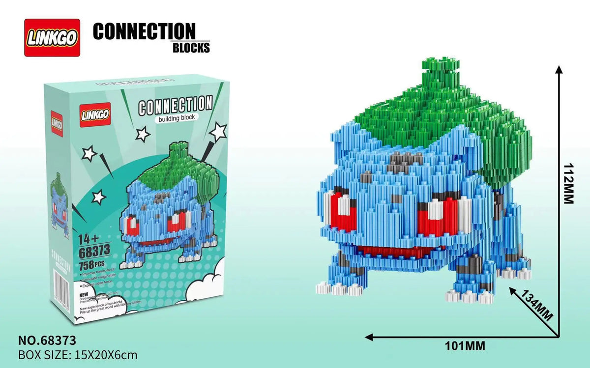 Pokemon Gengar Building Block Bulbasaur Charmander 3D Model Assembly Connection Mini Brick Figure Toys for Home Decora