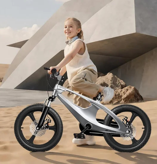 Kids Magnesium Alloy Frame Bicycle Shock Absorbing Dual Disc Brake Lightweight Children Bike for 3-6-8-10 Years Old Boys Girls