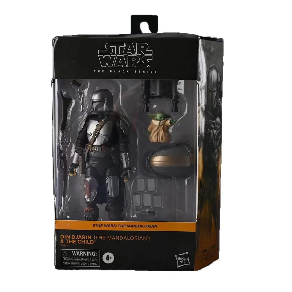 Star Wars The Black Series - Din Djarin The Mandalorian and The Child Baby Yoda Joints Moveable Action Figure Model Toys