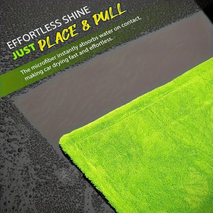 1000GSM Full-Size SUV Truck Drying Towel Double-Sided Microfiber, Twisted Yarn Technology, High Absorbency And Scratch-Resistant