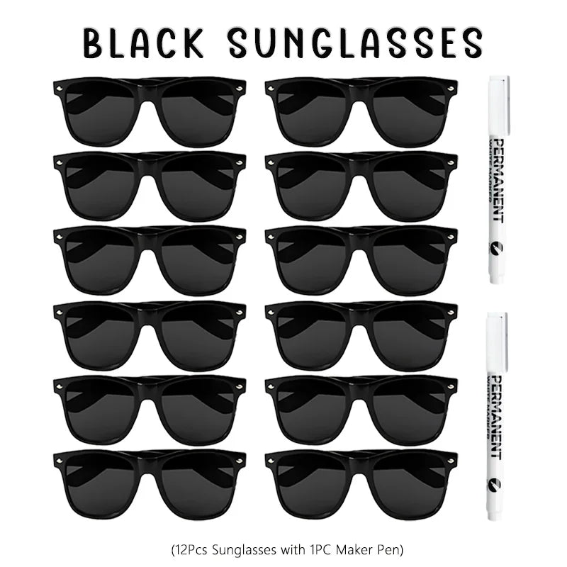 12-100Pcs Wedding Sunglasses for Guests Heart Shaped Sunglasses Bachelorette Party Glasses Bridal Shower Party Favors Photo Prop