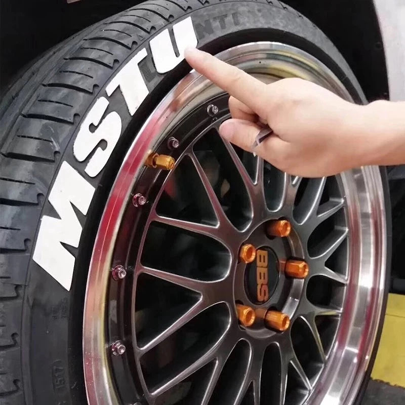 Car Motorycycle Tuning 3D Logo Tire Wheel Sticker Auto Motorcycle Styling DIY Decoration Decals For BMW YAMAHA Honda Audi Ford